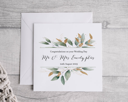 Eucalyptus wedding card- Bluesky's creation