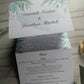 Eucalyptus Z fold wedding invitation - Bluesky's creation