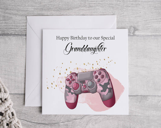 Granddaughter Gaming Birthday Card - Bluesky's creation