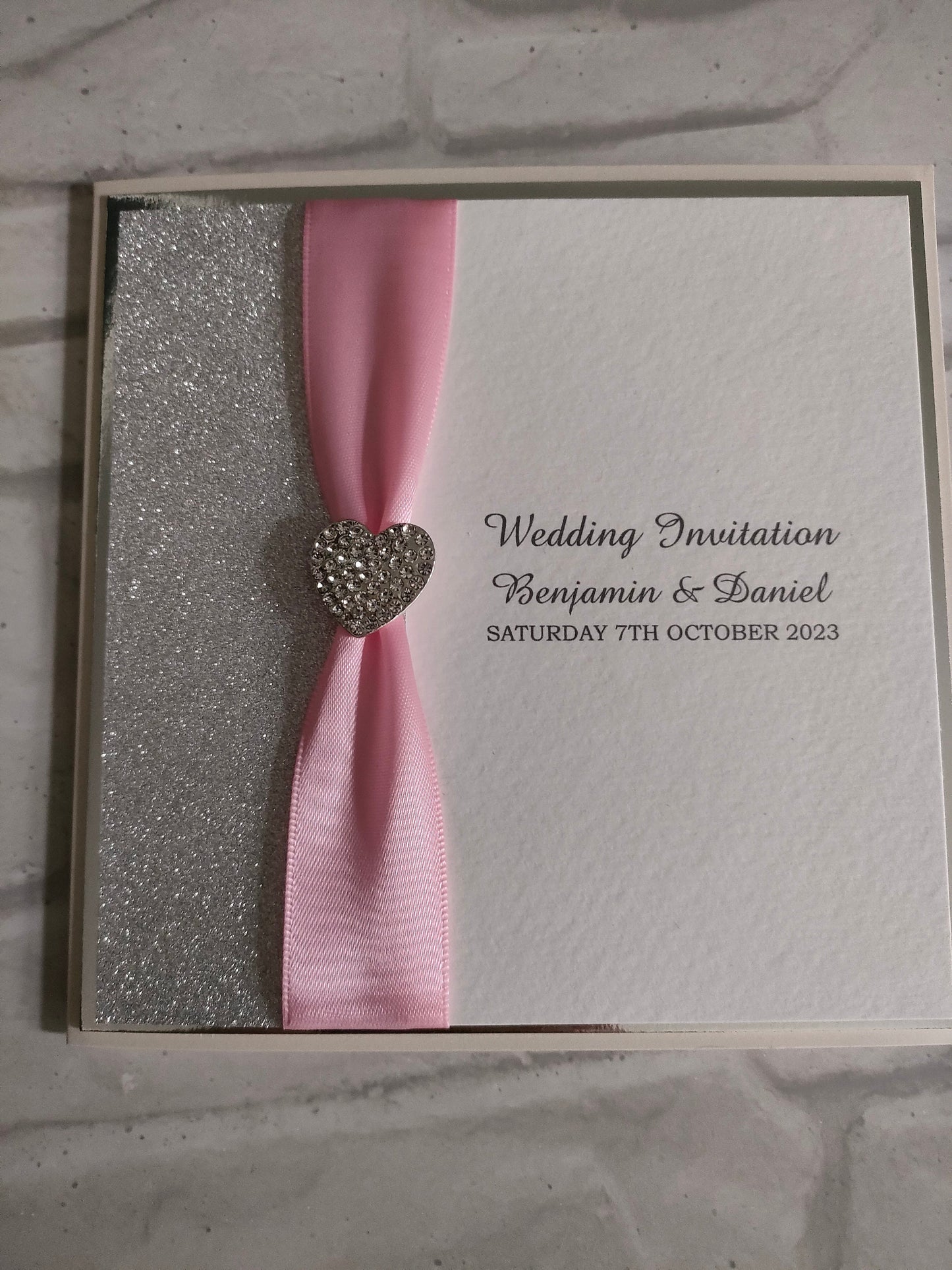 Glitter Heart invitation - Bluesky's creation