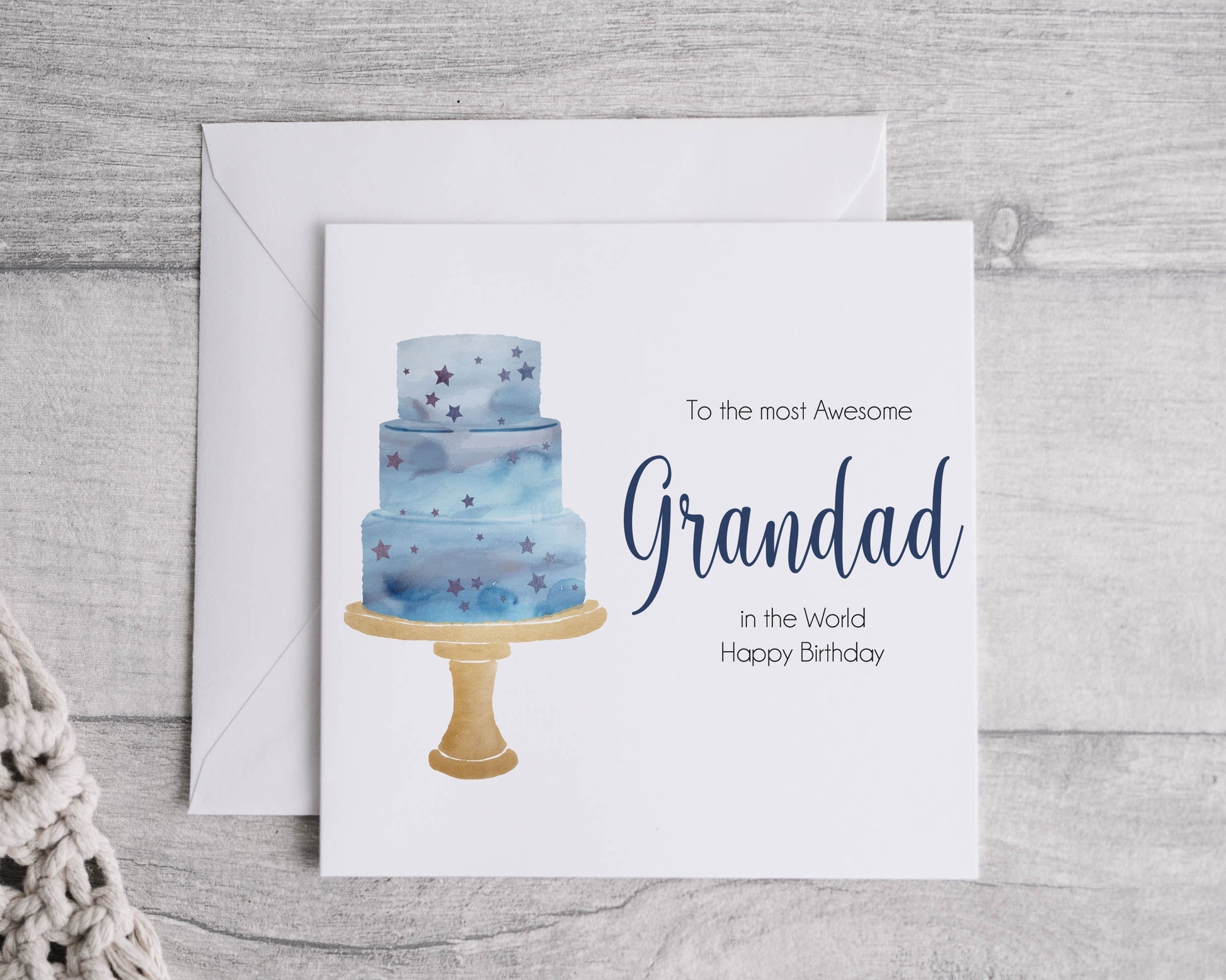 Grandad Cake birthday card - Bluesky's creation