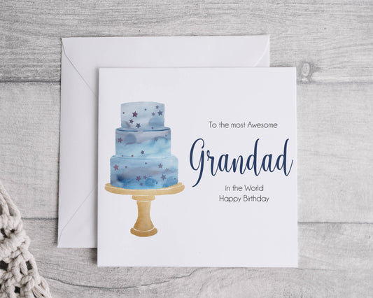 Grandad Cake birthday card - Bluesky's creation