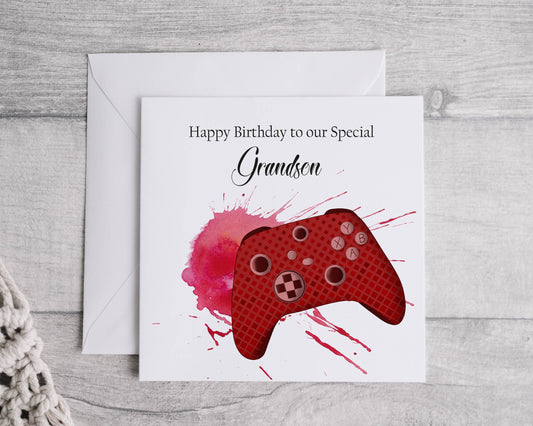 Grandson Gaming Birthday Card - Bluesky's creation