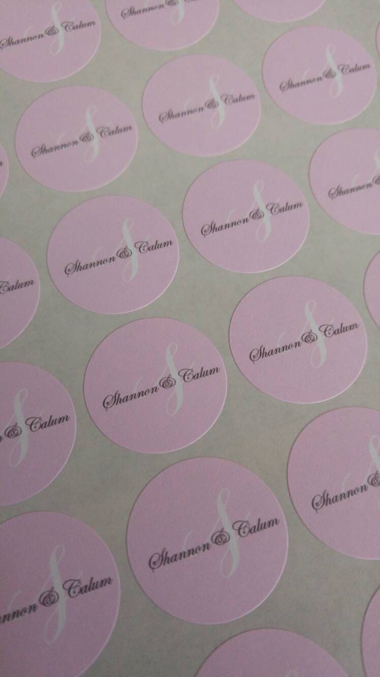 Elegant wedding stickers 2.5cm - Bluesky's creation