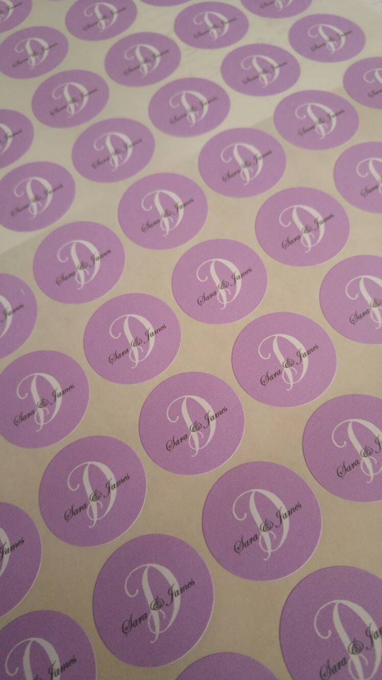 Elegant wedding stickers 2.5cm - Bluesky's creation