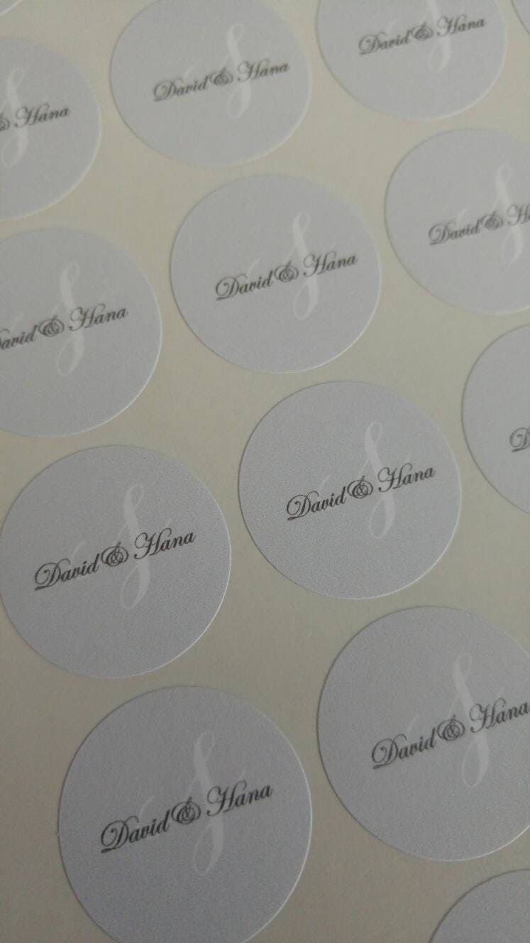 Elegant wedding stickers 2.5cm - Bluesky's creation