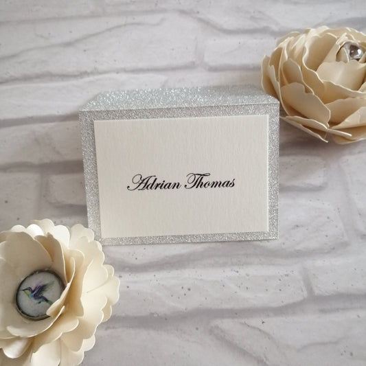 Glitter Wedding Table Place Name Cards. - Bluesky's creation