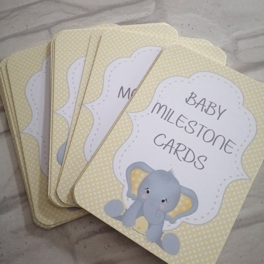 Baby Milestone Elephant Cards - Bluesky's creation