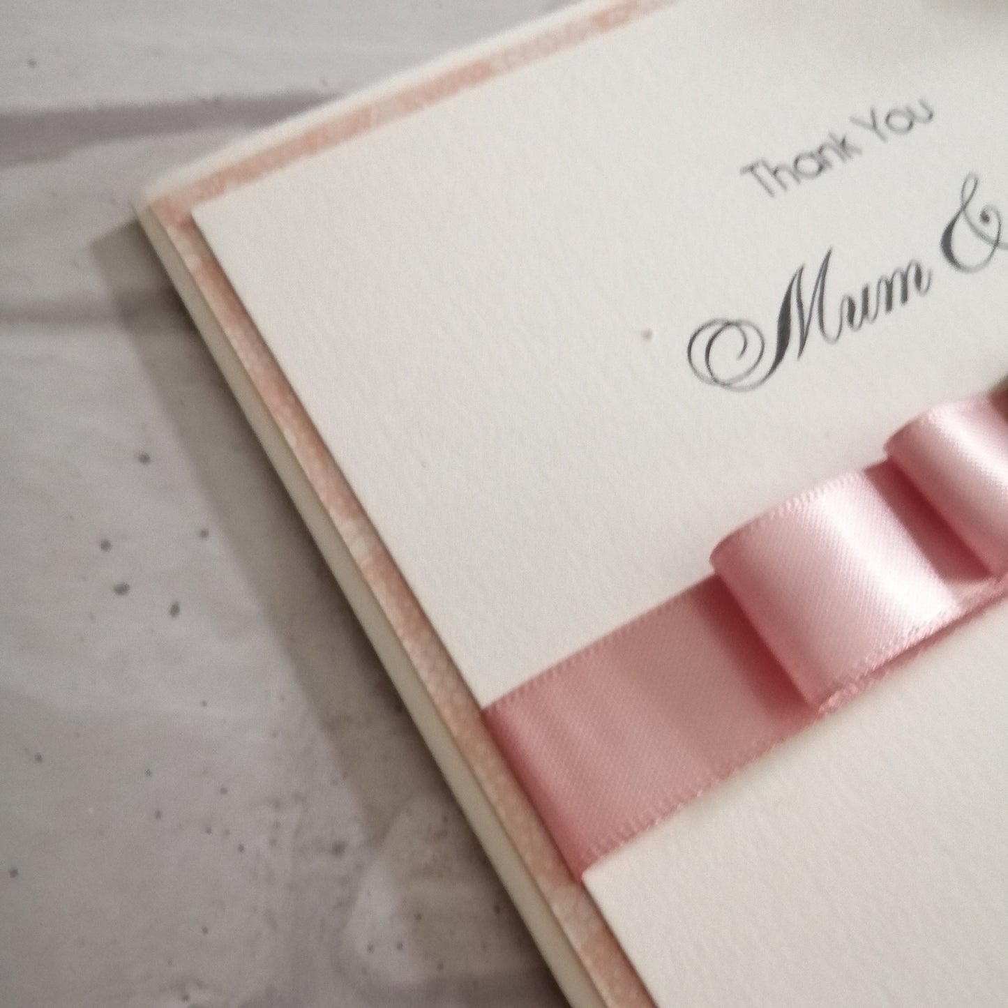 Rose Gold Wedding Thank You Card