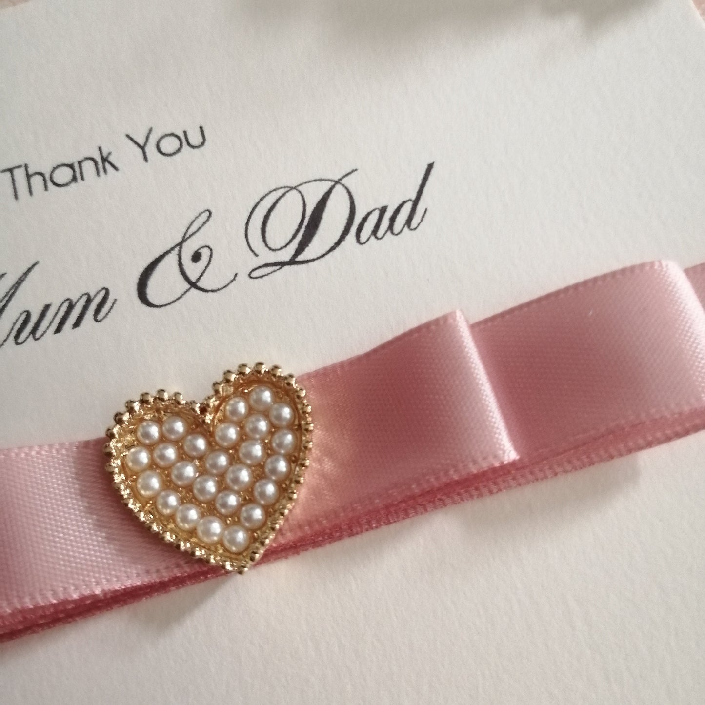 Rose Gold Wedding Thank You Card