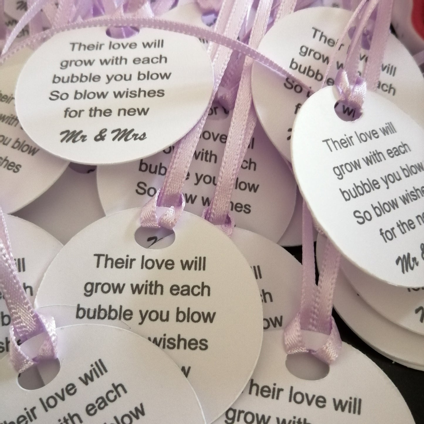 Wedding Bubble Tags - Bluesky's creation