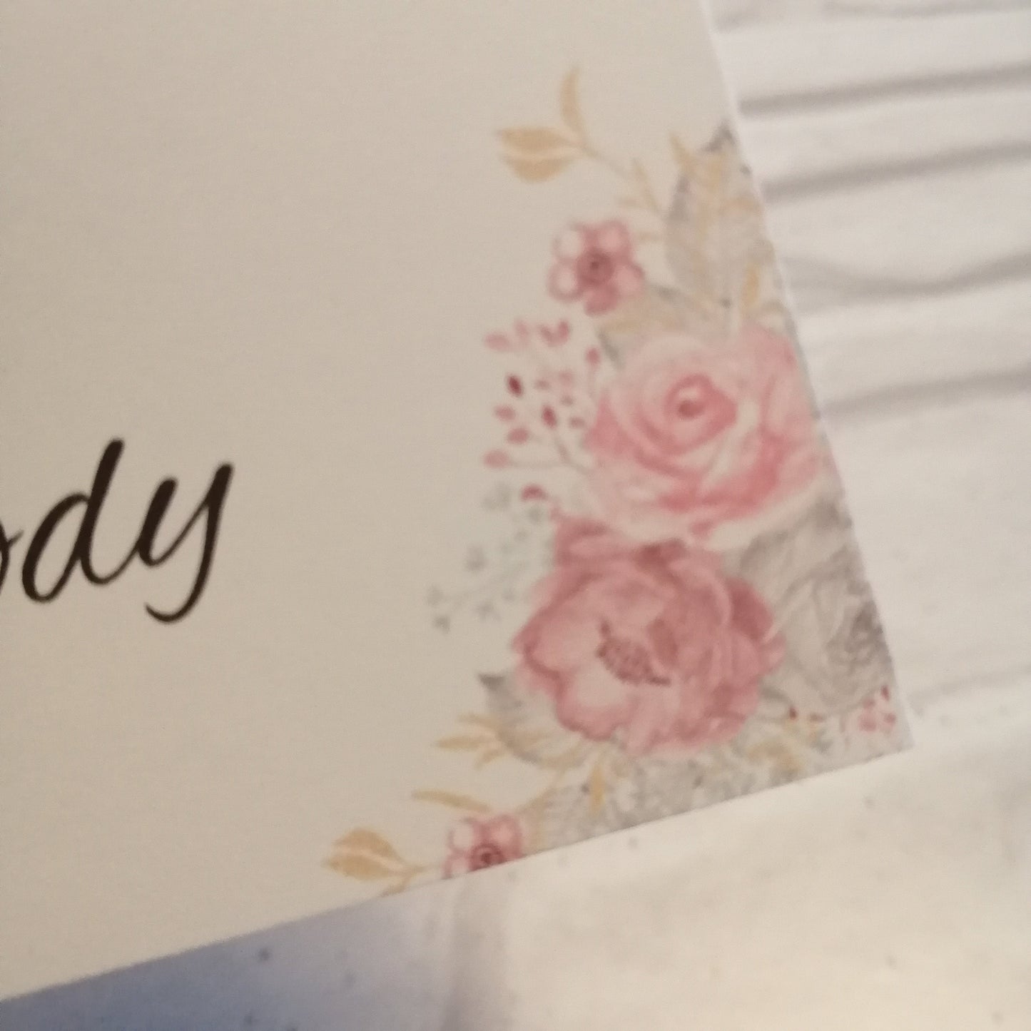 Floral Wedding Table Place Cards - Bluesky's creation