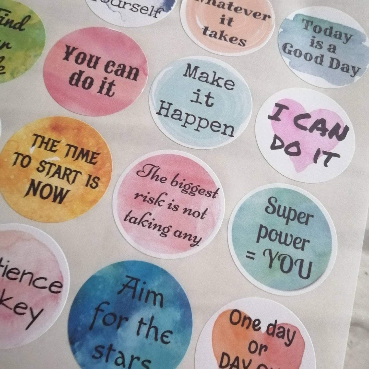 Motivational Positive Attitude Stickers. - Bluesky's creation