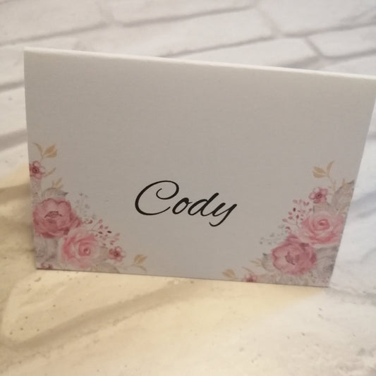 Floral Wedding Table Place Cards - Bluesky's creation