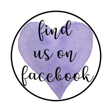 Find us on facebook stickers 2.5cm - Bluesky's creation