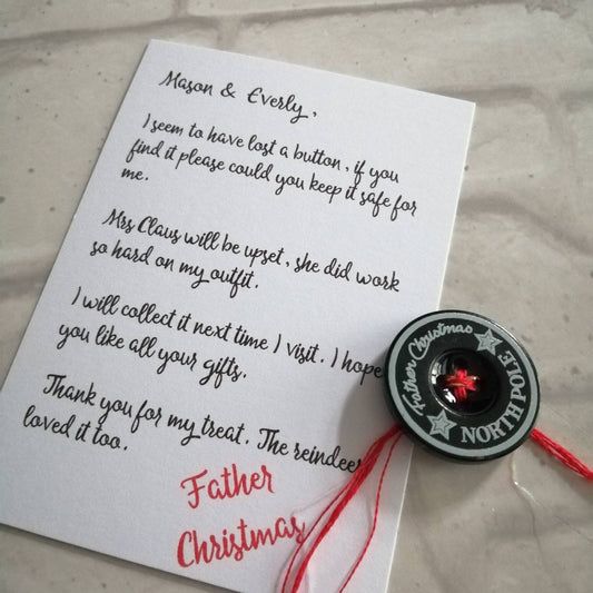 Santa letter and lost button