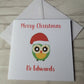 Green Owl Teacher Christmas Card