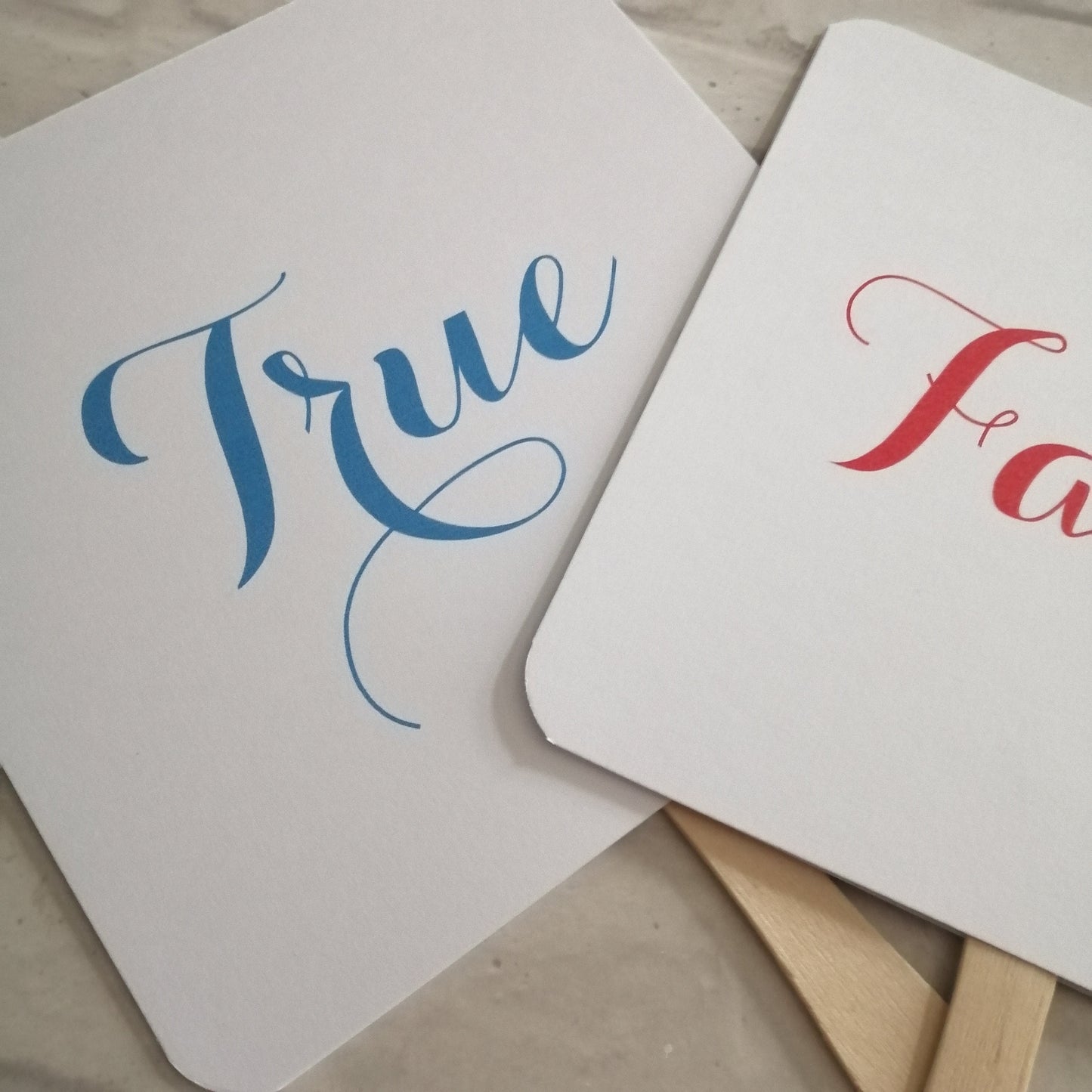 True or false Game Paddle Fan