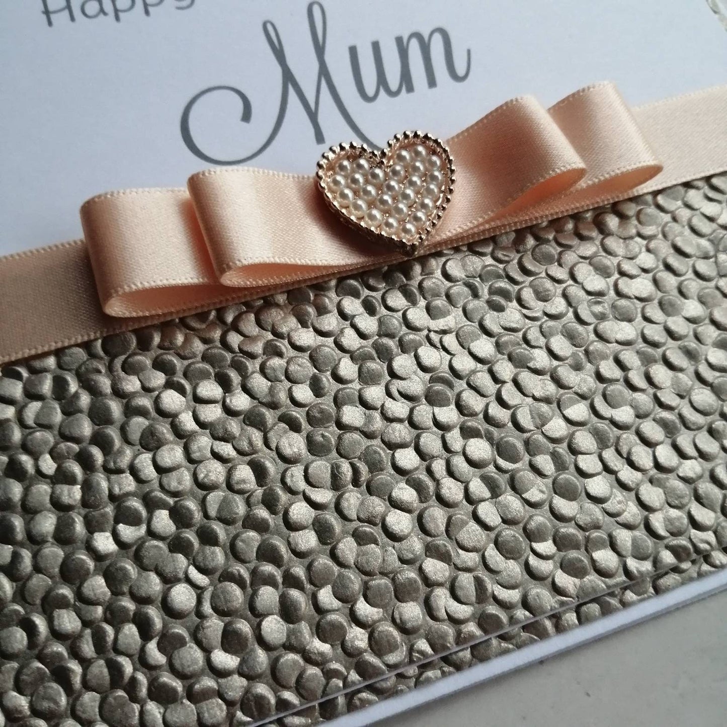 Mother's Day Gold Heart Card - Bluesky's creation