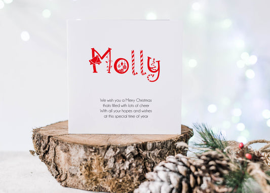 Merry Christmas Name Poem Card - Bluesky's creation