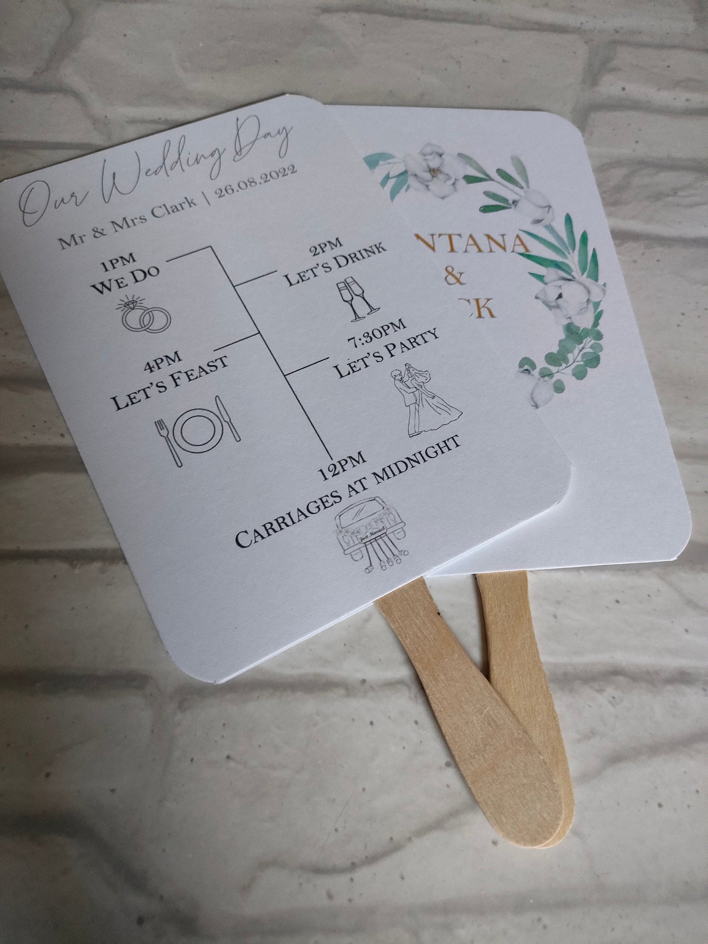 Eucalyptus Floral Paddle Fan - Bluesky's creation