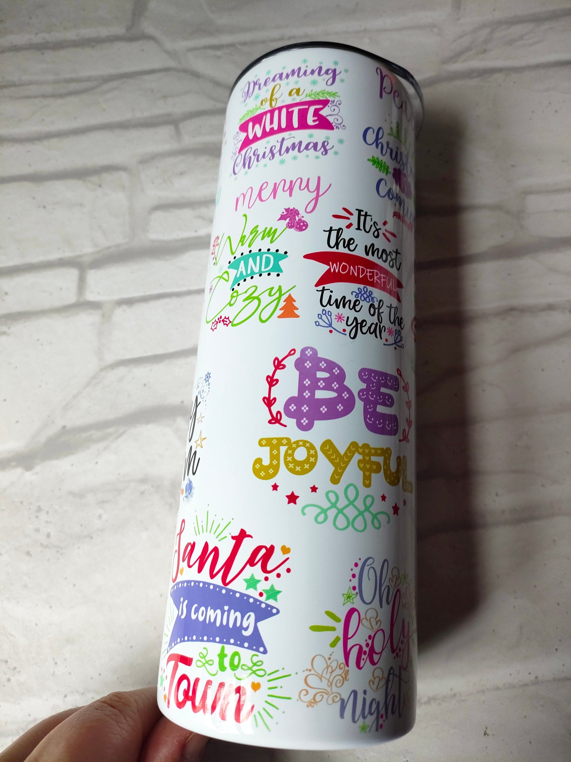 Christmas sayings 20oz Skinny Tumbler - Bluesky's creation