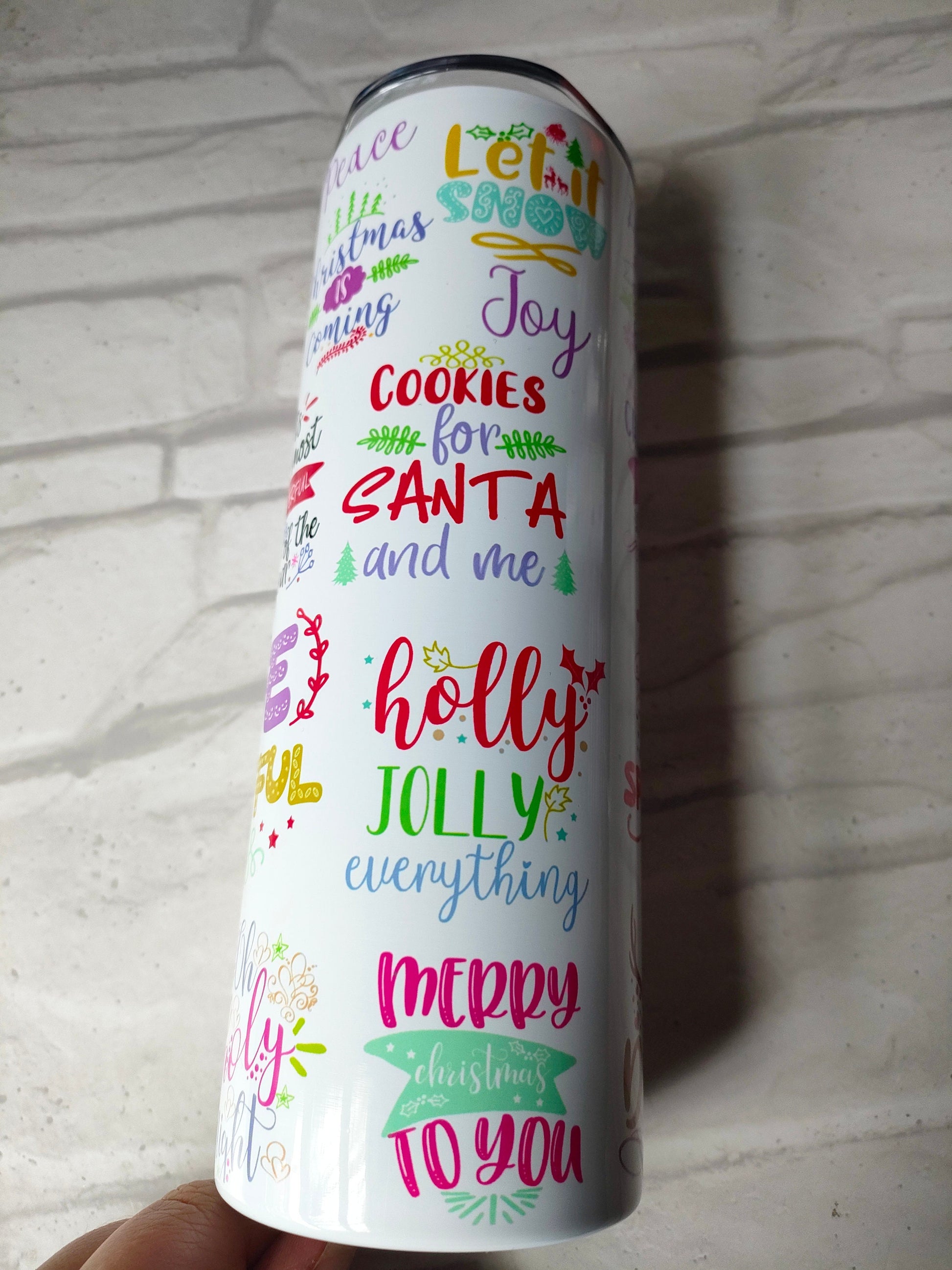 Christmas sayings 20oz Skinny Tumbler - Bluesky's creation