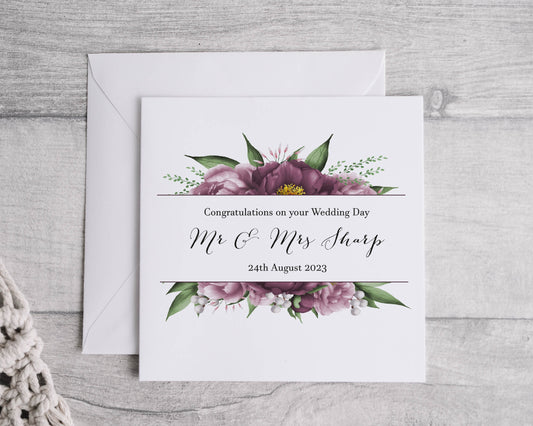 Mauve wedding card - Bluesky's creation