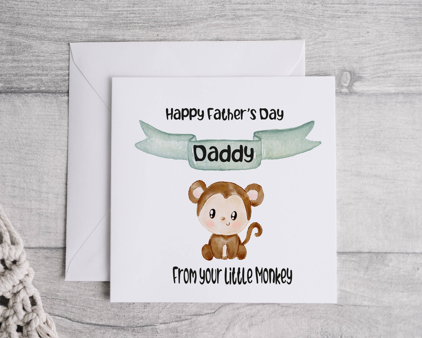 Little Monkey fathers day card - Bluesky's creation