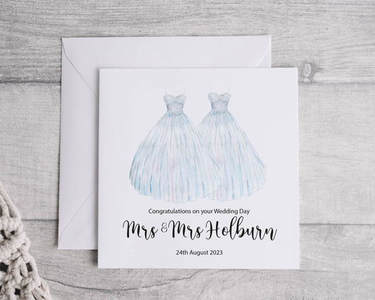 Mrs & Mrs wedding card - Bluesky's creation