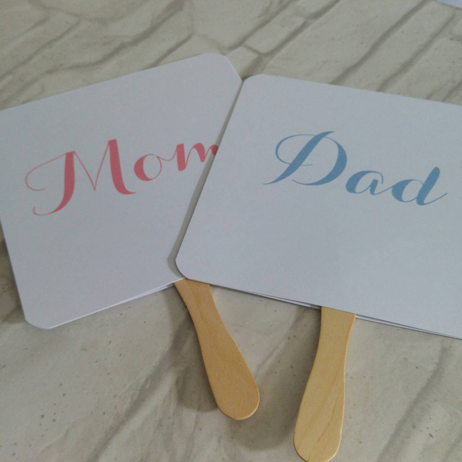 mum dad blue pink paddle fan game - blueskys creation