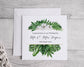 Palm Leaf wedding card- Bluesky's creation