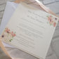 Peach Florals invitation - Bluesky's creation