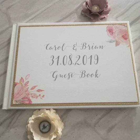 Peach Floral guest book- Bluesky's creation