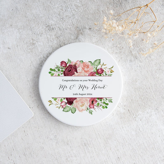 Pink Floral Coaster - Bluesky's creation