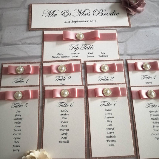 Rose Gold Table Plan - Bluesky's creation