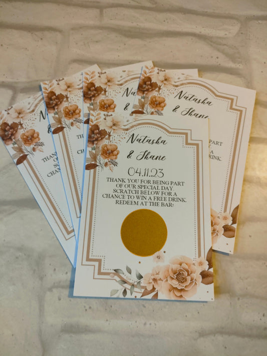 Rustic florals scratch Card - Bluesky's creation