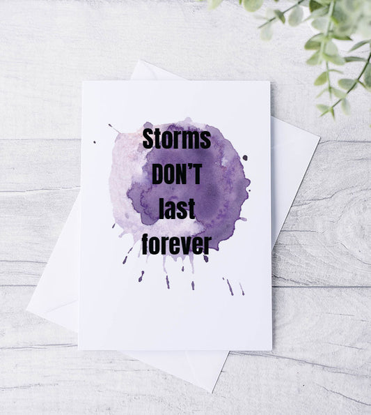 Storms don't last forever Card - Bluesky's creation