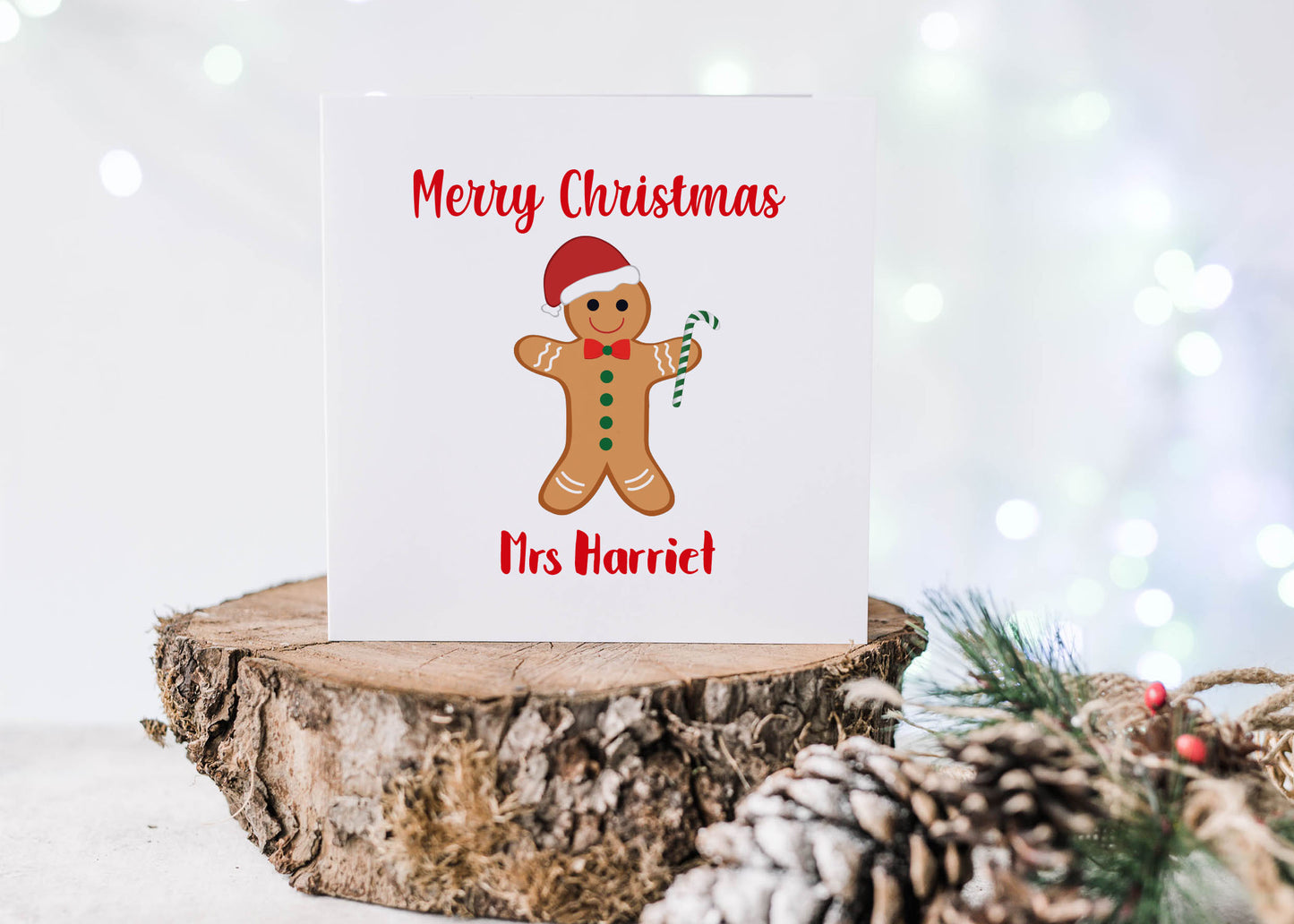 gingerbread teacher card